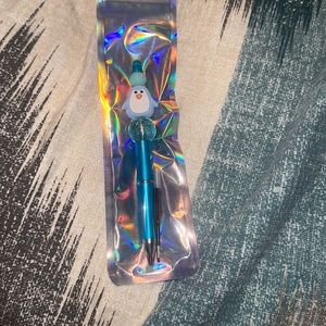 Blue Penguin Beaded Pen With Refill